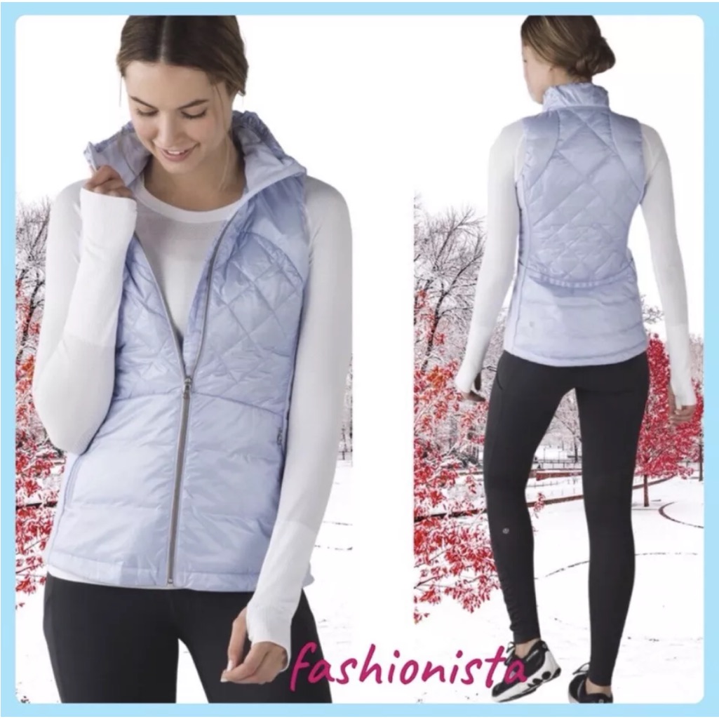 Lululemon Down For Run Down Vest Pale Blue Various